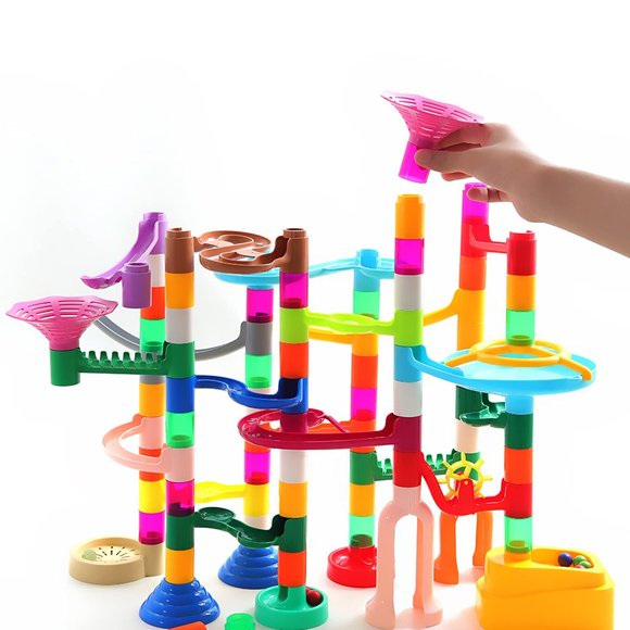 Marbolox Marble Run, 150 Pcs Pipeline Toy Set, Marble Run Toy Set for Kids, 24 M - Picture 6 of 7